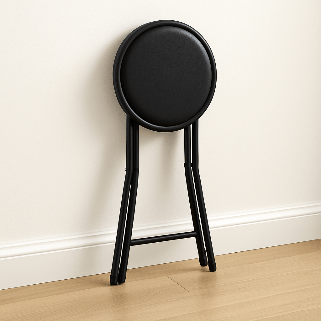 18 In Cushioned Folding Stool Compact Lightweight And Supports Up To 250 Lbs 3
