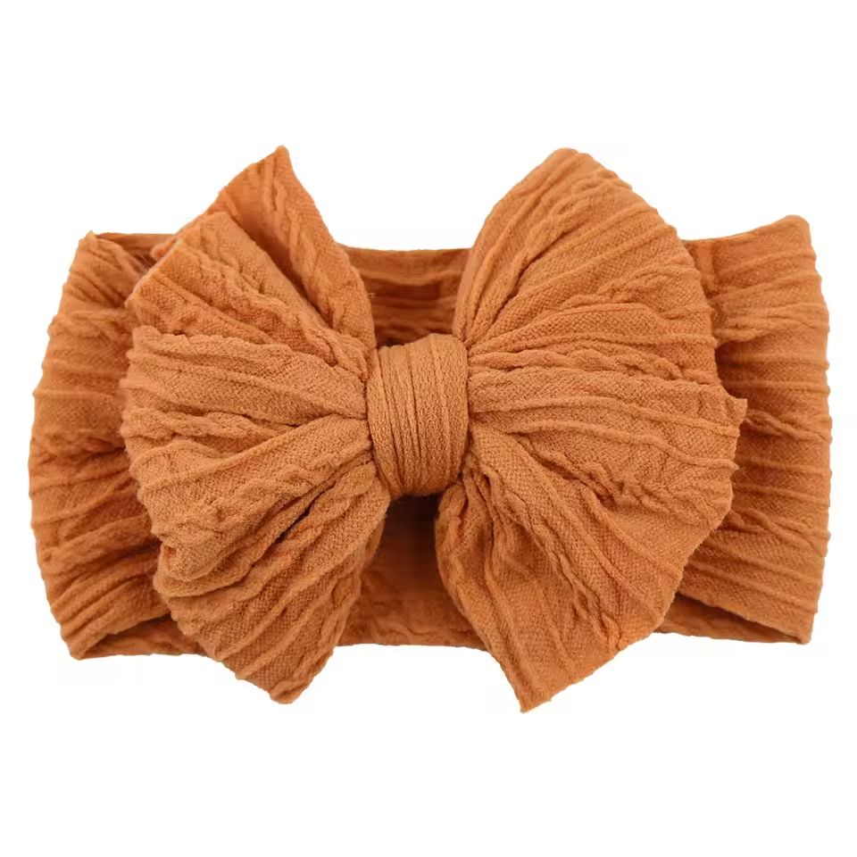 SnuggleSoft Baby Bow Headband Stretchy Nylon Hair Accessory For Newborns And Toddlers 25