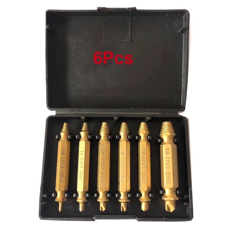 Heavy Duty Damaged Screw Extractor Set Double Head Bolt Extractor Tools For Easy Out Broken Stripp 5