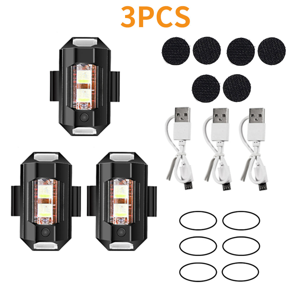 Mini USB LED AntiCollision Bike Light 7Color Drone Strobe For Aircraft Motorcycle Night Safety 8
