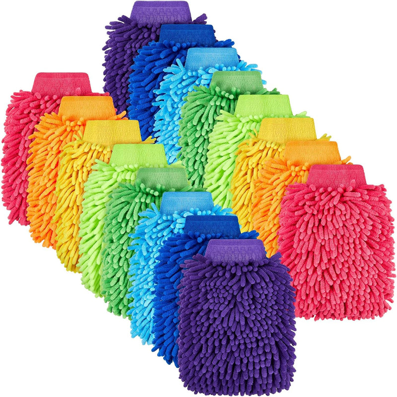 Microfiber Car Wash Gloves Ultra Absorbent ScratchFree Auto Cleaning Gloves For Safe Effortless Wa