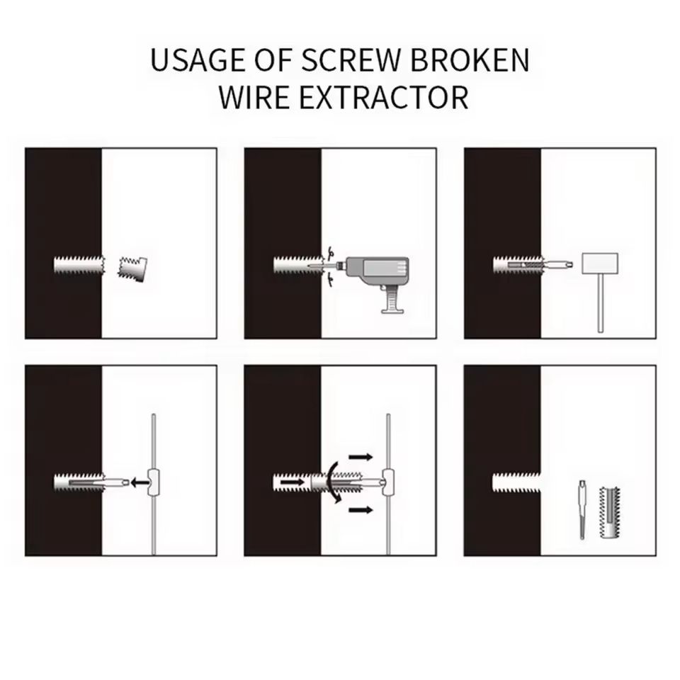 Screw Extractor Drill Bit Set For Damaged Screws And Bolts 5PCS 6PCS Options 5