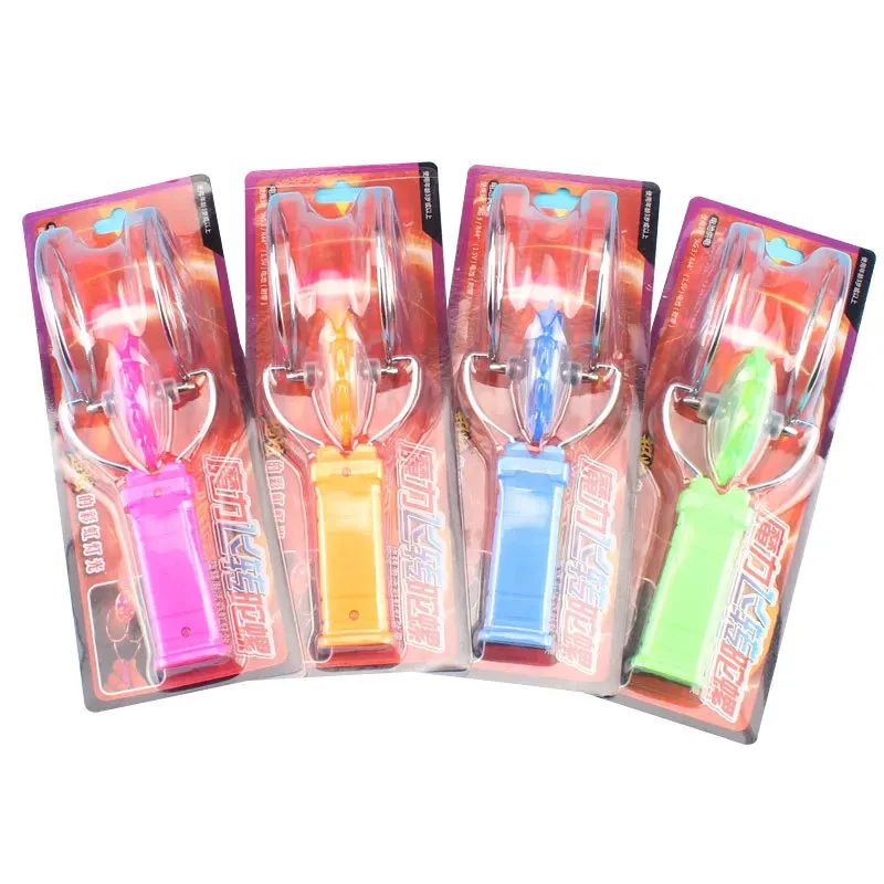 LED Magic Magnetic Orbit Spinning Creative HandCranked Gyroscope With Luminous Colorful Light Rotat 5