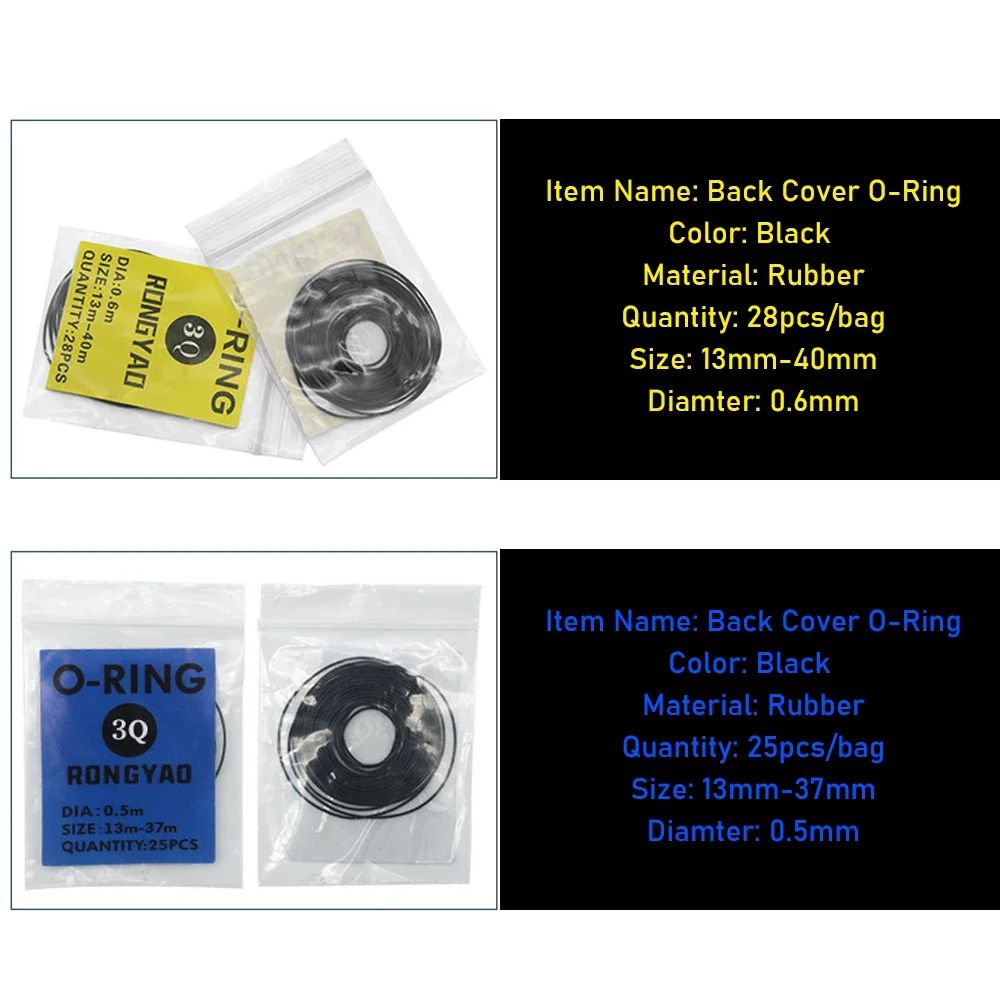 Waterproof Watch Gasket Set O Ring Rubber Back Cover Seals For Watch Case Watchmaker Repair Tools R 5