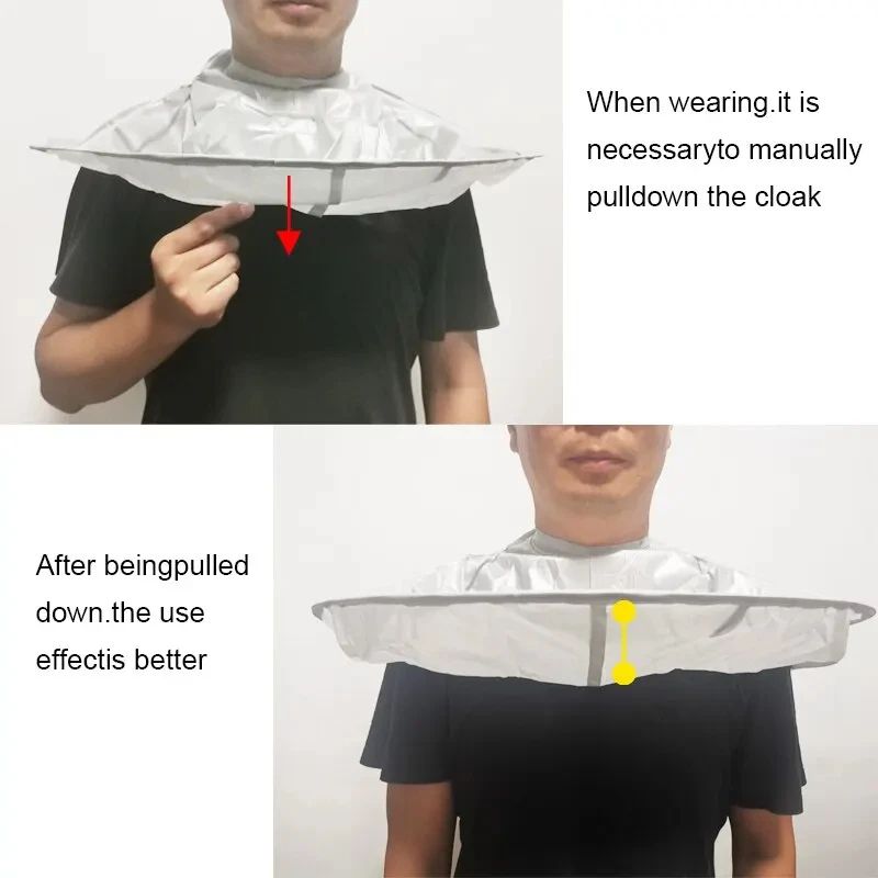 Adult Medium Size Haircut Cloak Breathable Foldable Haircut Cloth For Hair Dye Styling Reusable 5