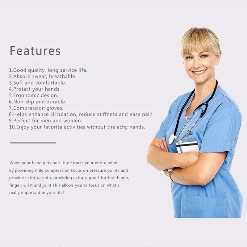 Arthritis Gloves For Joint Pain Relief Cotton Wrist Support Hand Brace For Women Men Therapy Wristb 5