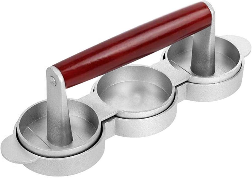 GrillMaster Aluminum Burger Press NonStick Hamburger Patty Maker With Wax Paper For BBQ Kitchen U 7