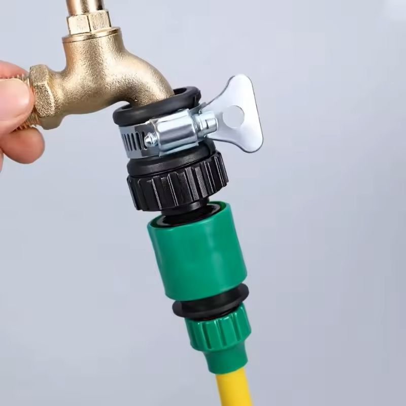 2 Piece Universal Water Faucet Hose Adapter Set For Garden And Car Wash Use 5