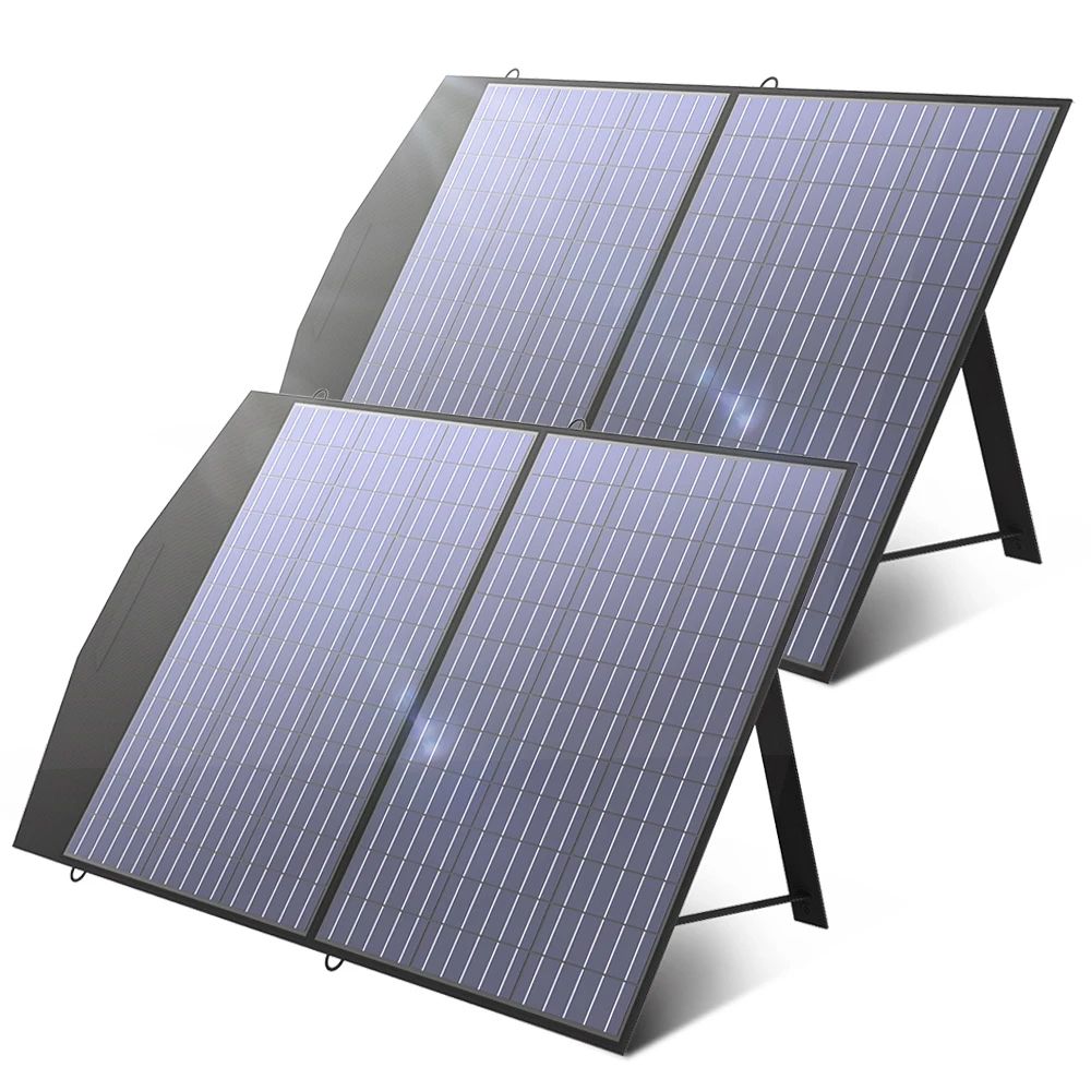 Foldable And Portable Solar Panel 100W 200W Outdoor Solar Battery Charger For Power Stations Emerg 7