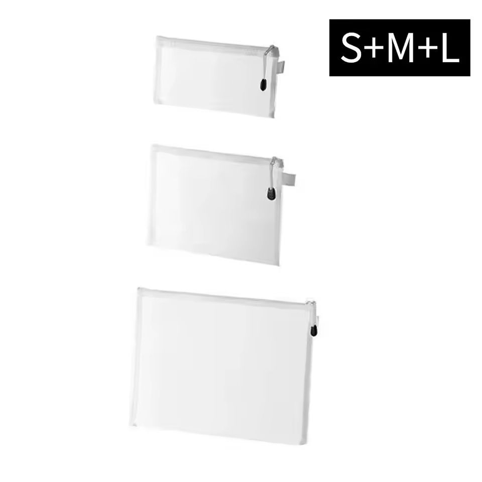 Mesh Zipper File Bag Set Waterproof Organizer Pouches For School Or Office 11
