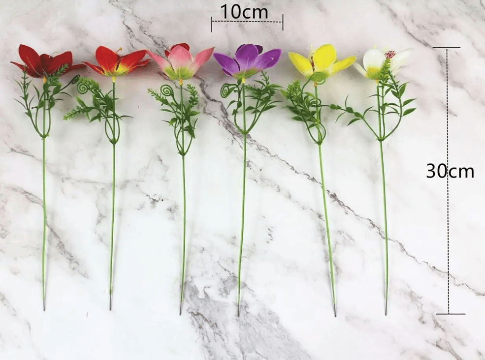 10Piece Artificial Orchid Bouquet White Silk Faux Flowers For Weddings Home Decor And DIY Arrangem 4