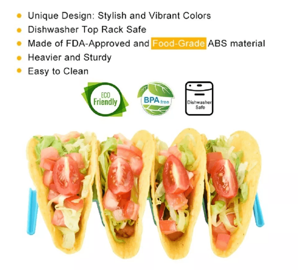 Wave Taco Holder Stand Heavy Duty Stainless Steel Taco Holder Rack For Mexican Cooking 2