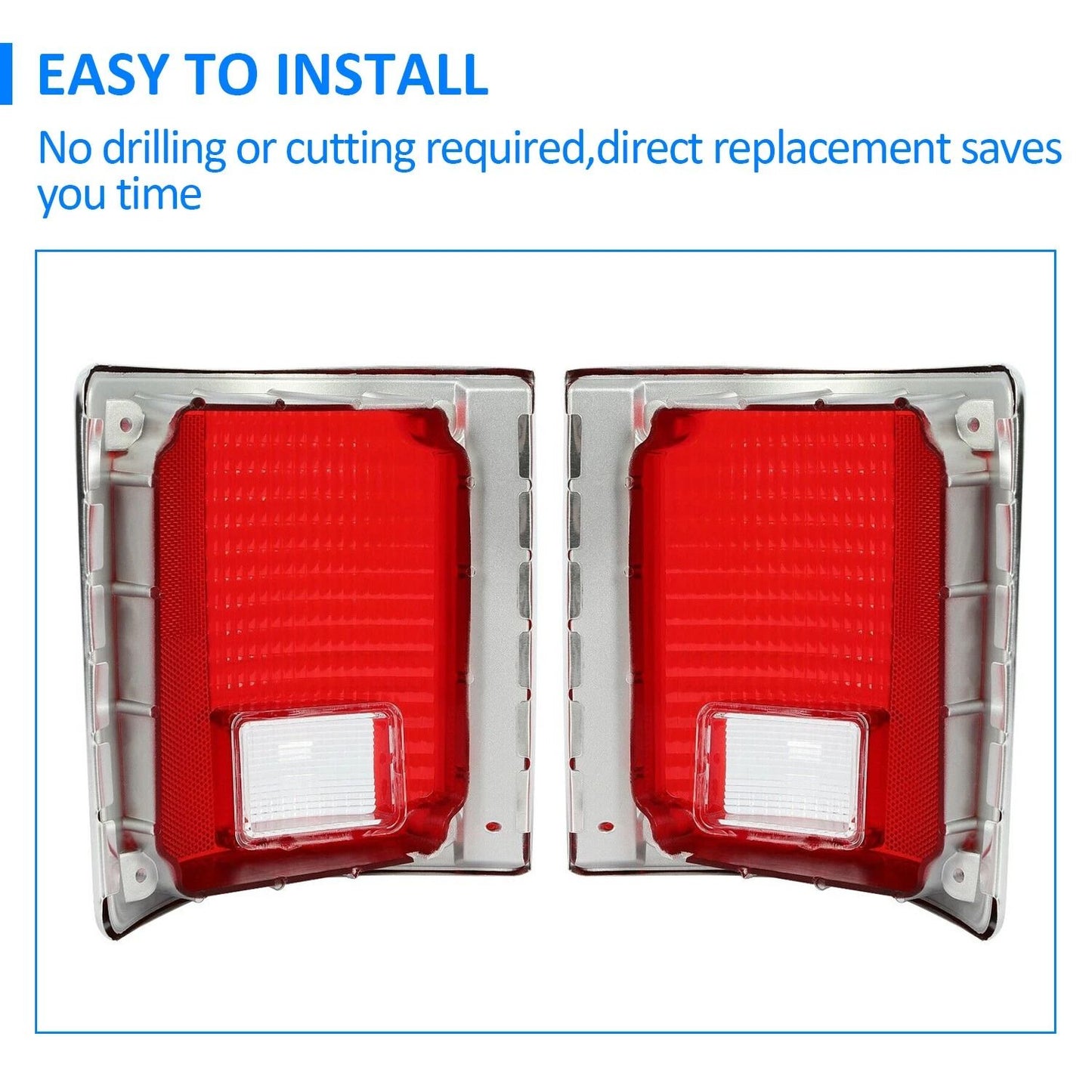 Pair Of HighQuality Tail Lights Taillamps WChrome Bezel For 7391 Chevrolet C10 K10 GMC Sierra Durab 13