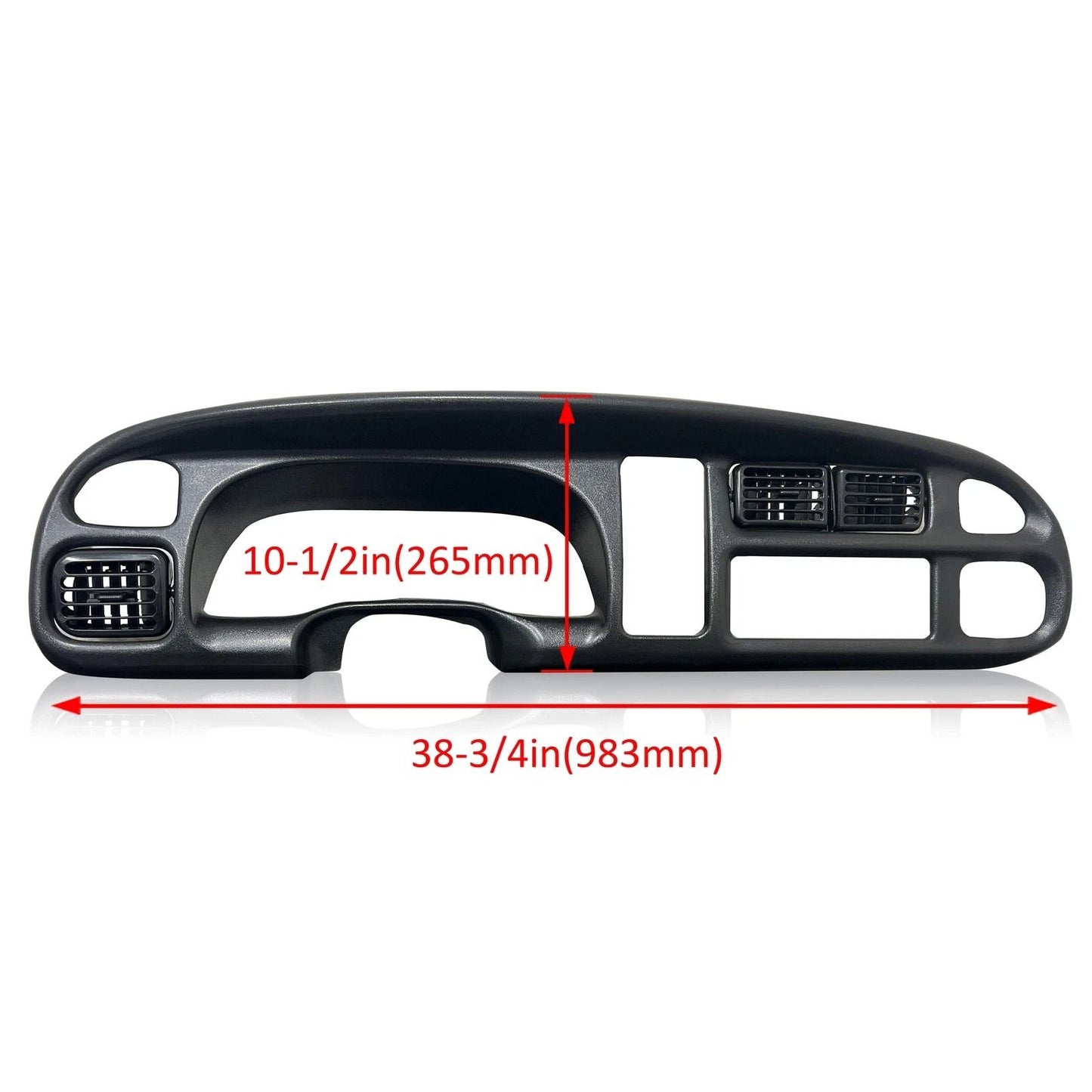 Black Dash Bezel With Vents For 982002 Dodge Ram 1500 2500 3500 Pickup OEM Style Replacement 11