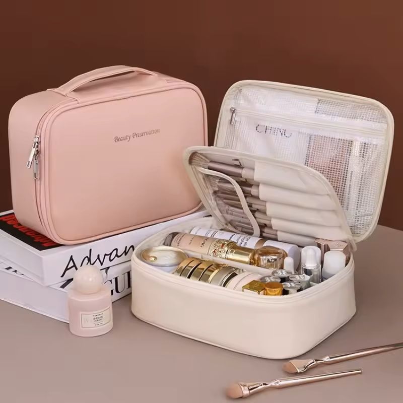 Large Capacity Travel Makeup Bag For Women Portable Toiletry Organizer Pouch 9