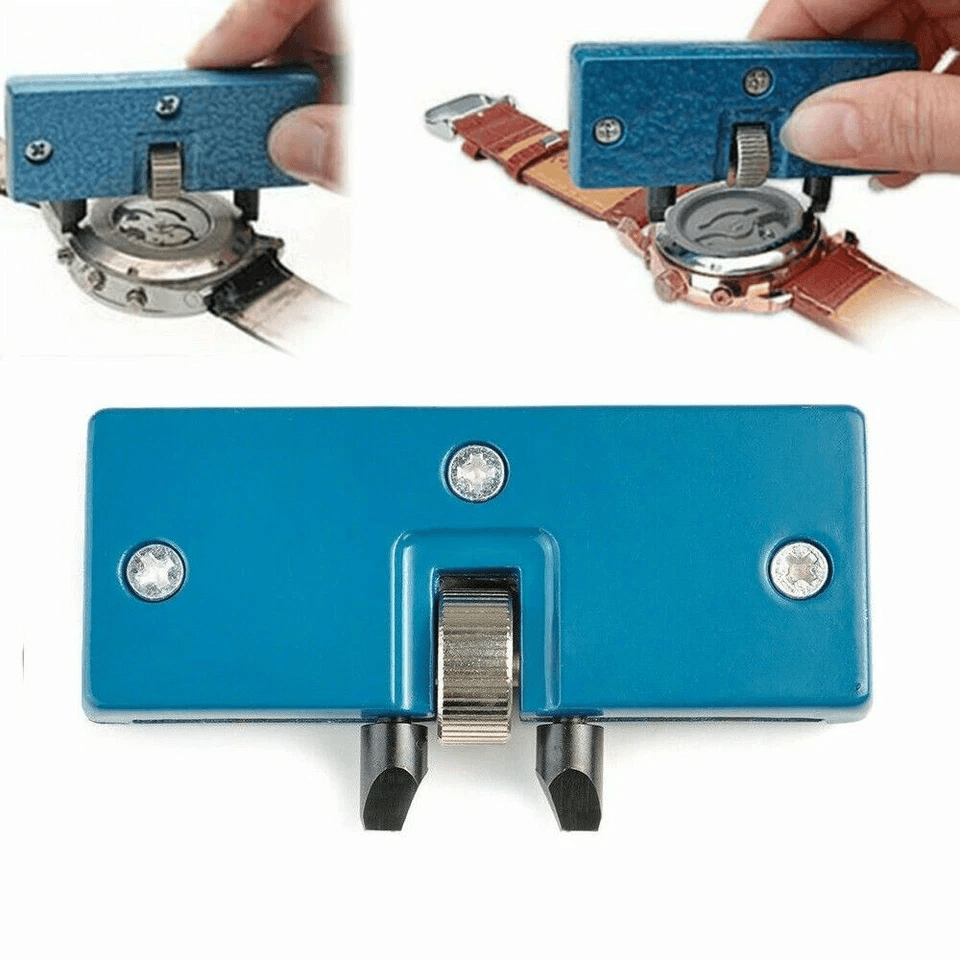 Adjustable Rectangle Watch Case Opener Wrench Durable Back Cover Repair Tool Kit 2