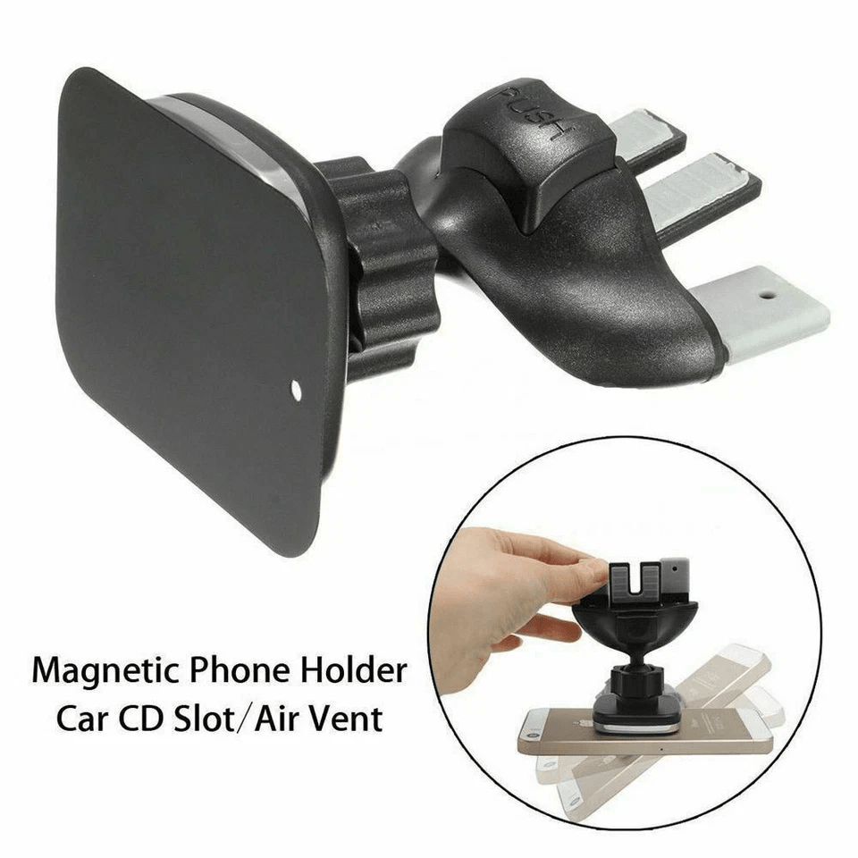 NEW Magnetic Car CD Slot Air Vent Mount Holder Stand Cradle For Phone GPS Adjustable ABS Silicone D 4