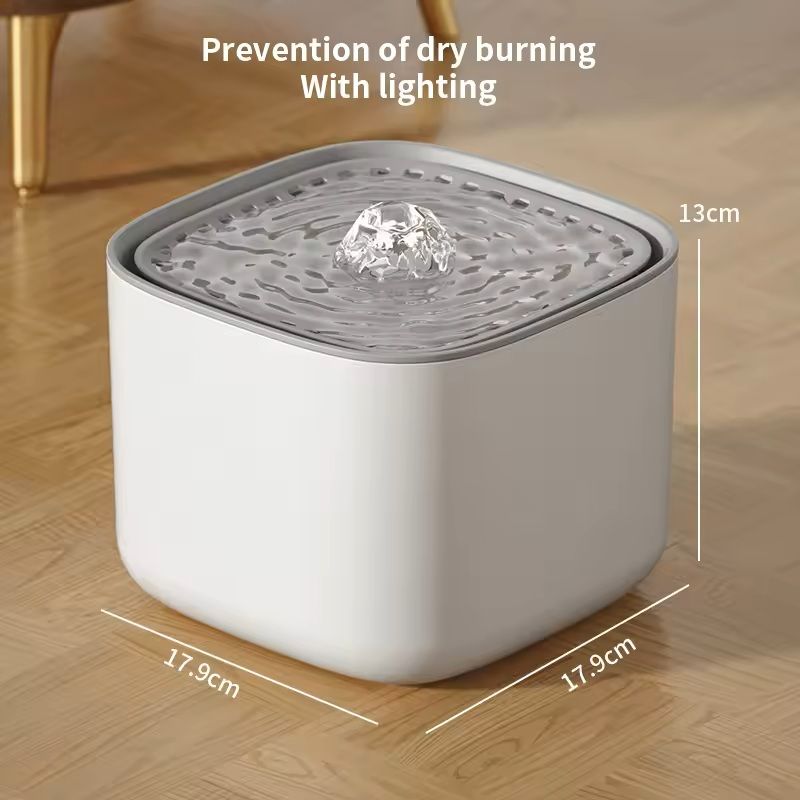 3L Cat Water Fountain With Recirculating Filter And USB Quiet Pump 12