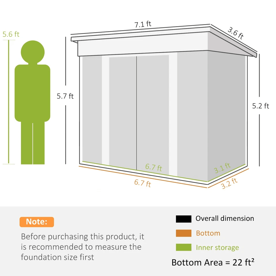 Metal Outdoor Storage Tool Garden Shed With Dual Air Vents For Backyard HeavyDuty WeatherResistant 10