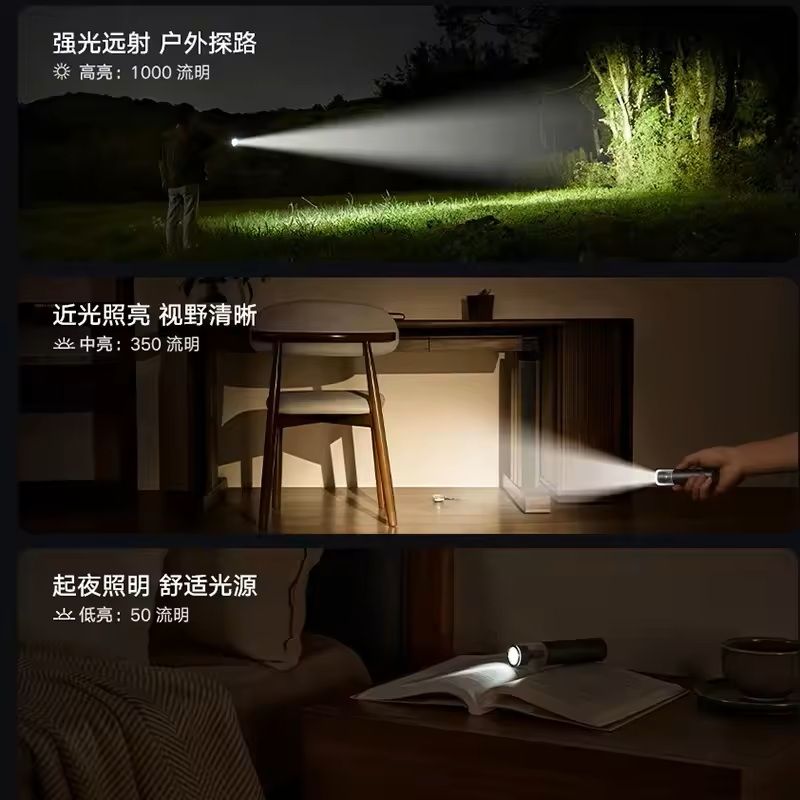 High Power Waterproof Rechargeable Flashlight With Emergency Lighting Mode 5