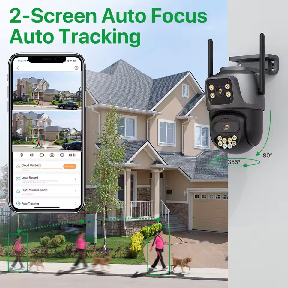 Dual Lens 8MP Outdoor WiFi Security Camera With Auto Tracking 5