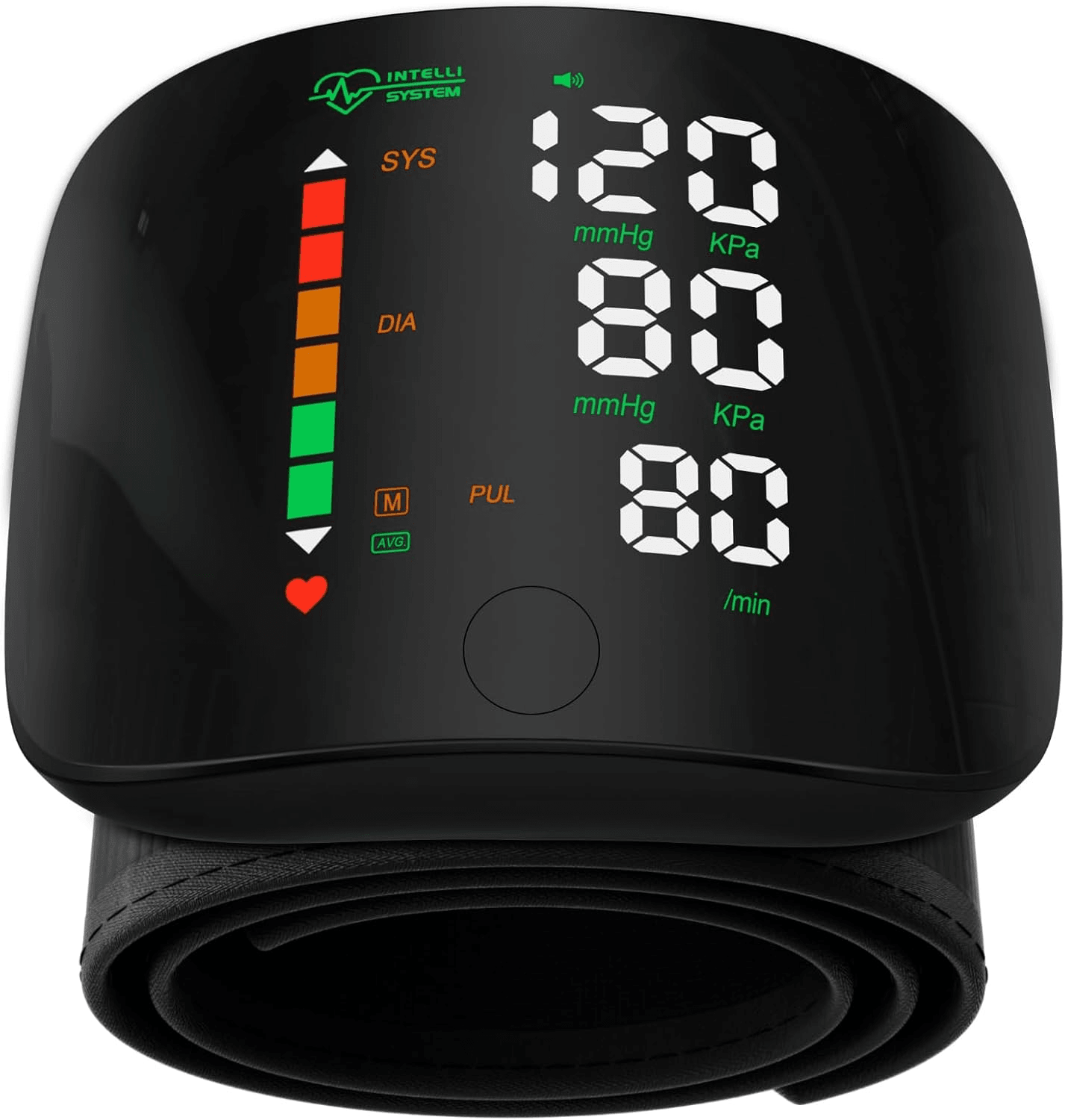 Rechargeable Wrist Blood Pressure Monitor Accurate Digital Tensiometer With Heart Rate LED Display