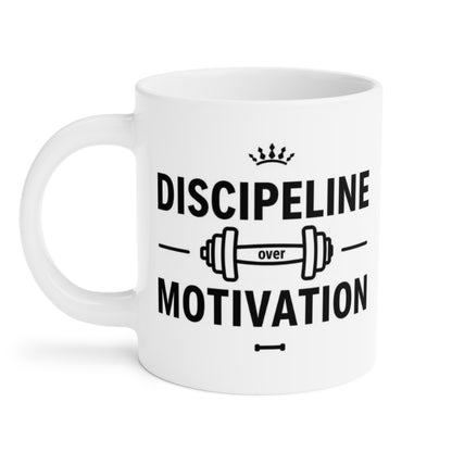 Discipline Over Motivation Coffee Mug — Fitness Motivational Gym Gift