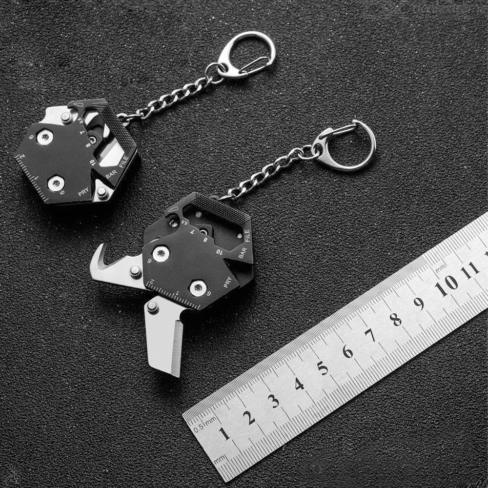 Multifunctional Hexagonal EDC Keychain 2