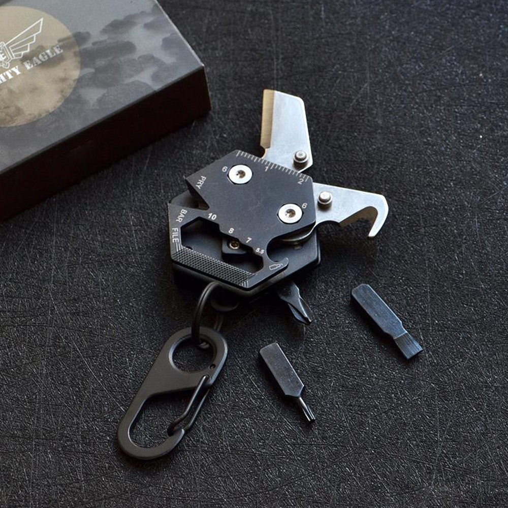Multifunctional Hexagonal EDC Keychain 1