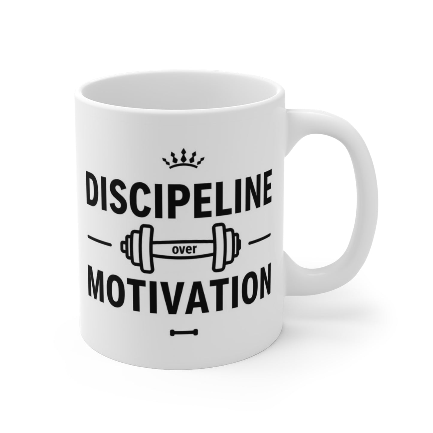Discipline Over Motivation Coffee Mug — Fitness Motivational Gym Gift