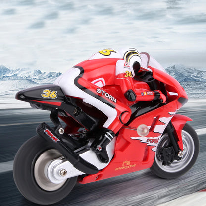 Durable remote control motorcycle for outdoor play