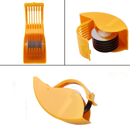 6 Blade Stainless Steel Kitchen Herb Chopper Roller5
