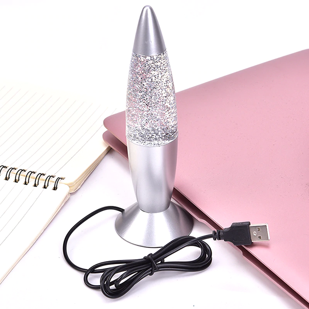 Silver Glitter Lava Lamp 3