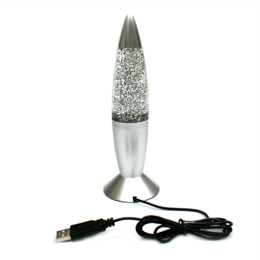 Silver Glitter Lava Lamp 1