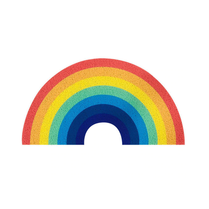 Water-resistant PVC Rainbow Floor Doormat With Anti-slip Back, 2 Sizes 1