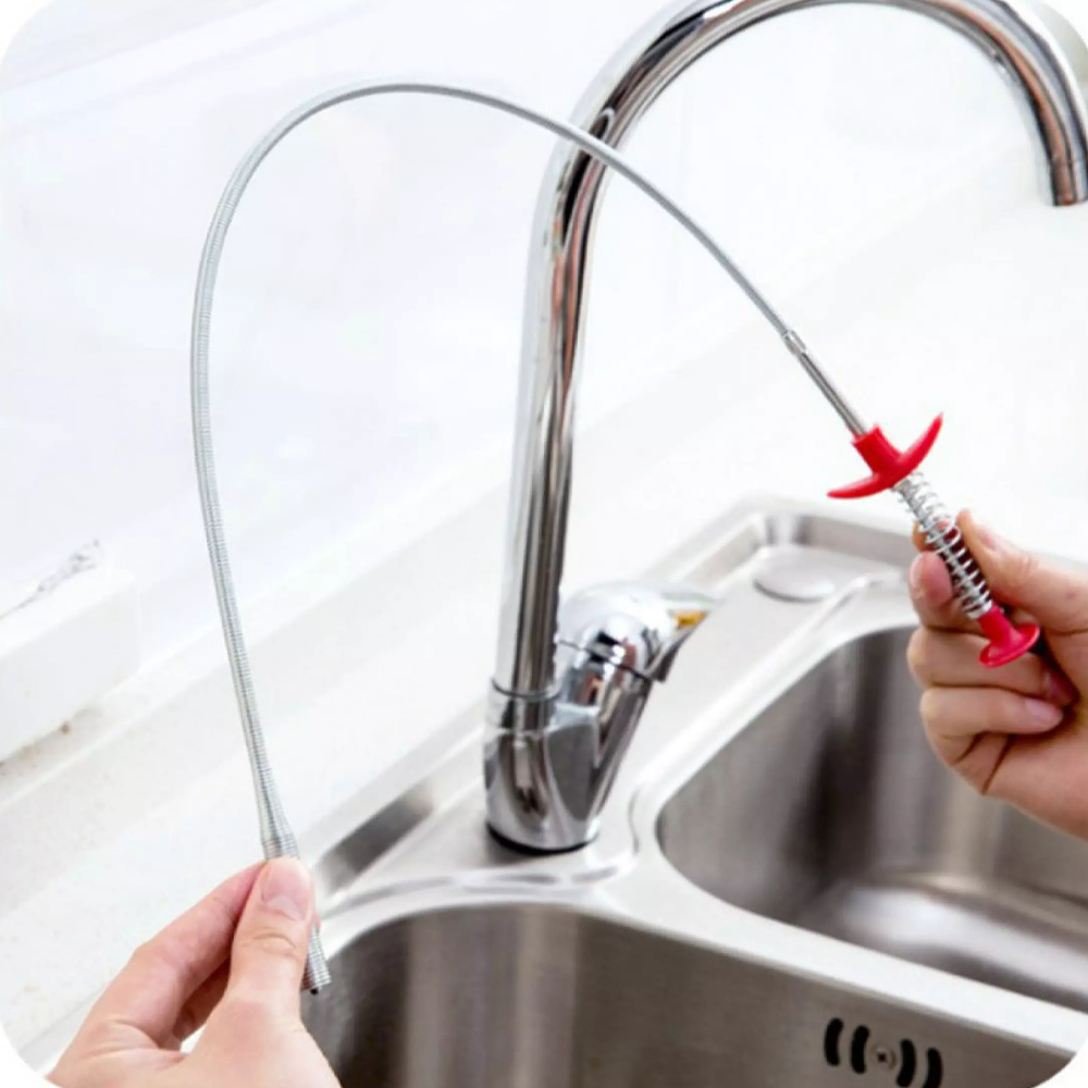 Spring Pipe Dredging Bendable Hook Clip Tool 3