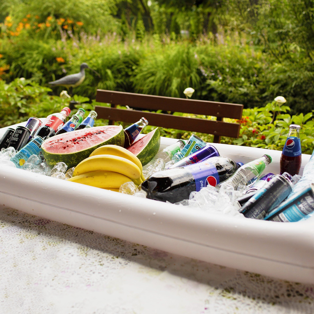 Inflatable Buffet Cooler Tray With Drain For Parties, Tailgating & Camping 4