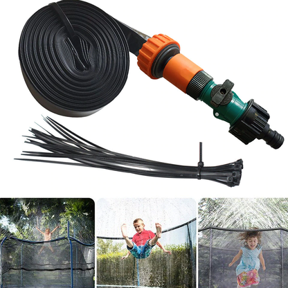 Trampoline Sprinkler Attachment System  Fun Heat Buster Water Game For Kids 6