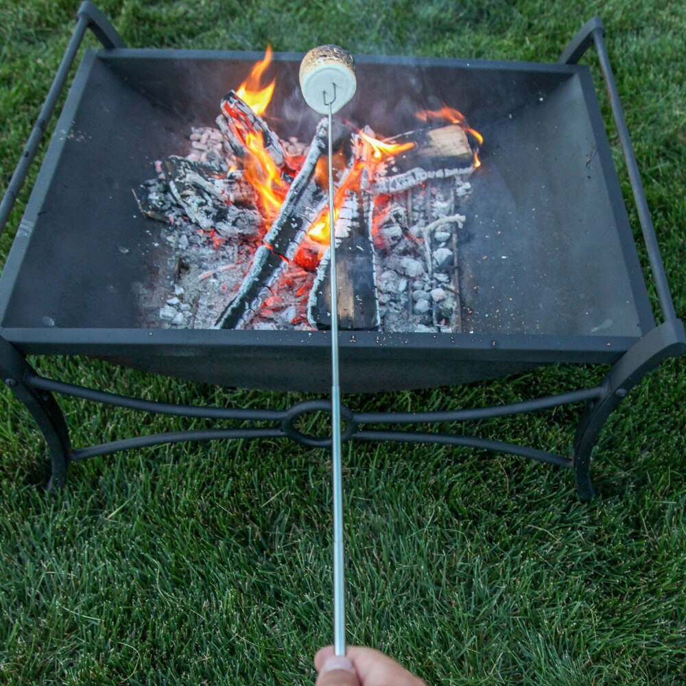 Extendable Stainless Steel Marshmallow Roasting Sticks With Wooden Handle, 8 Pcs 4