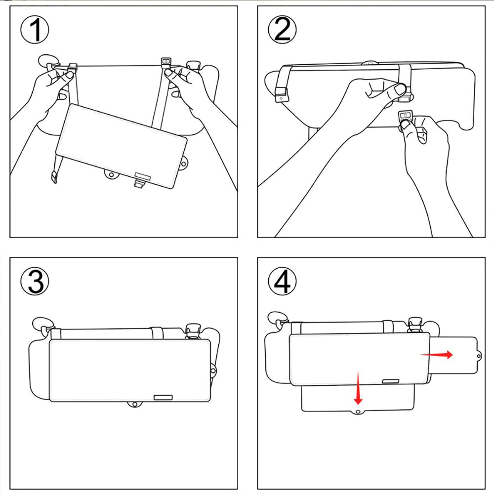 Opaque Car Sun Visor Extender ClipOn5