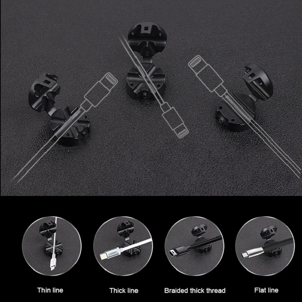 Small Adhesive Magnetic Cable Holder & Organizer4