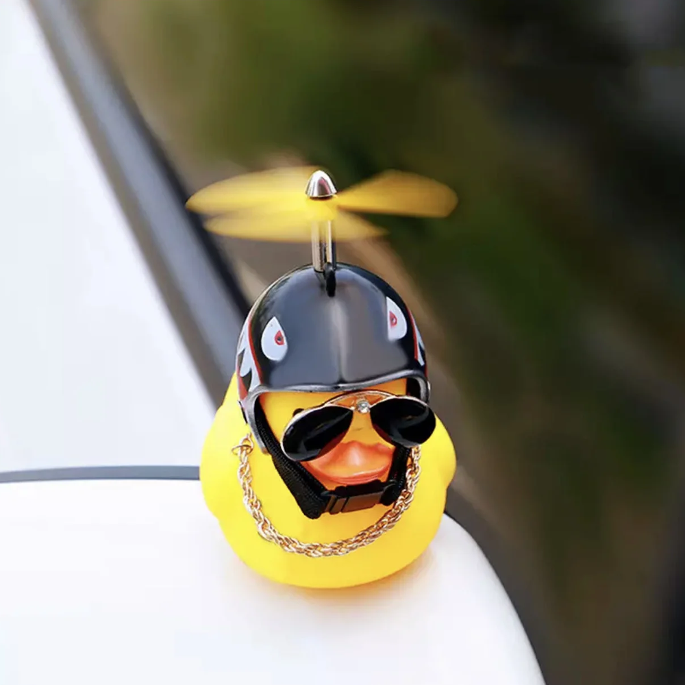 Gangster Rubber Duck Car Toy Black