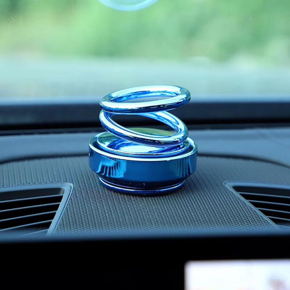 Car Dashboard Solar Double Ring Aroma Suspension1