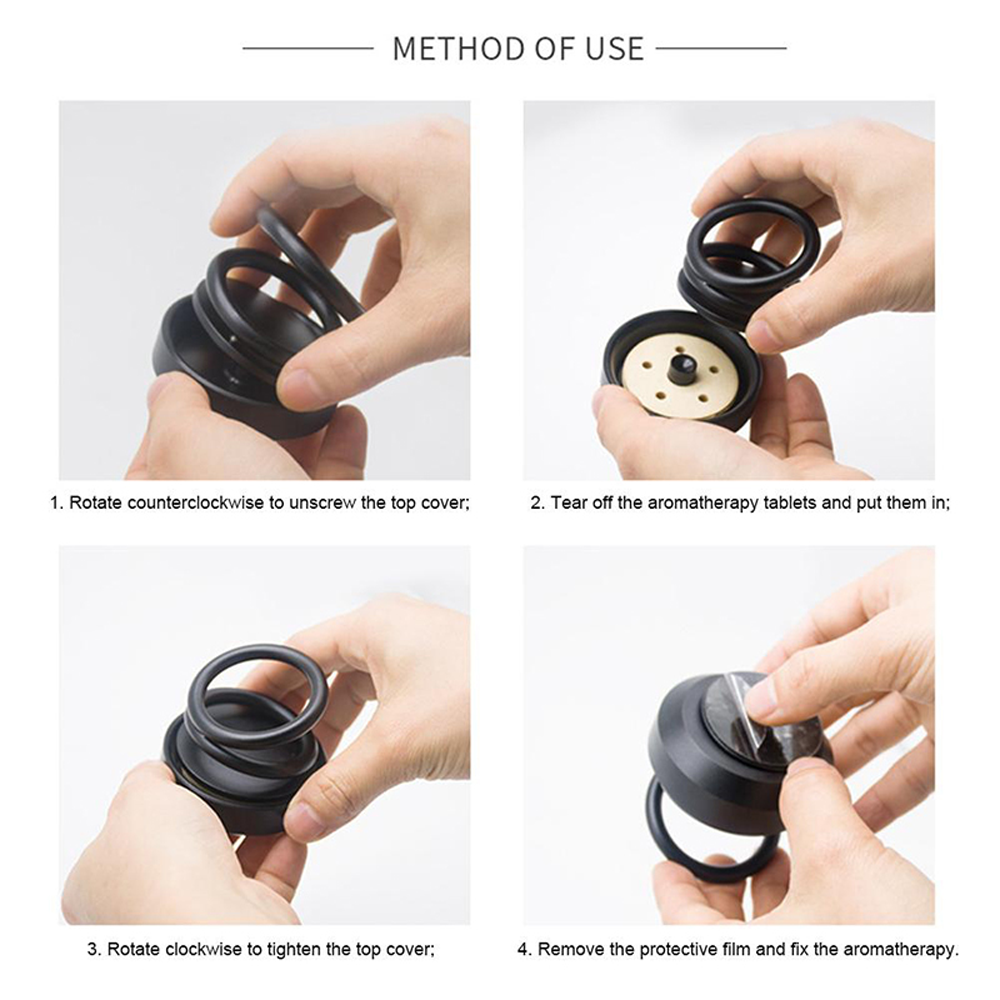 Car Dashboard Solar Double Ring Aroma Suspension 2