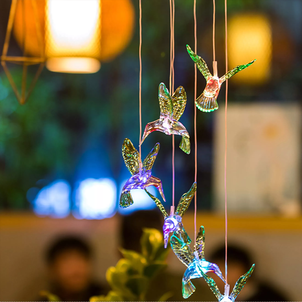 Hanging Solar Hummingbird Lights for Indoor  Outdoor