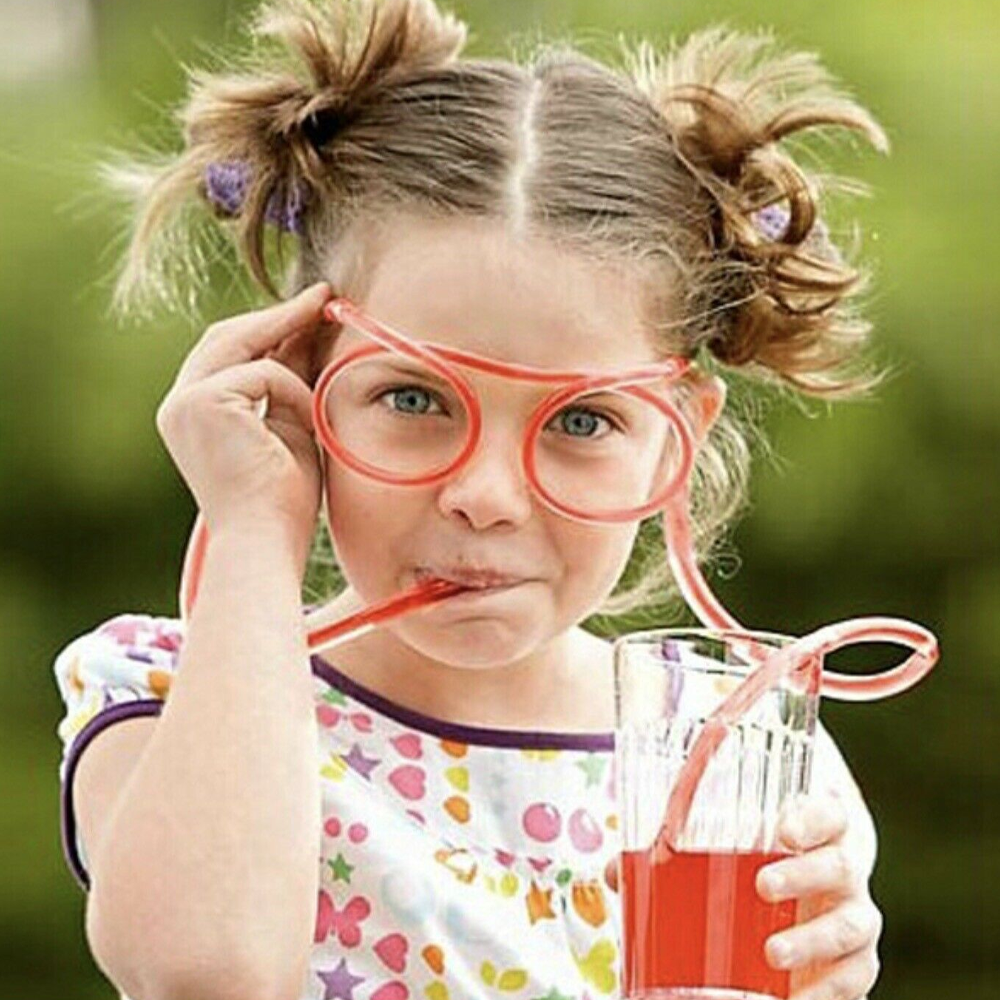 Funky 2-in-1 Drinking Straw Glasses 1