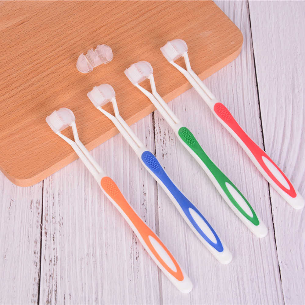 Threesided toothbrush for special needs