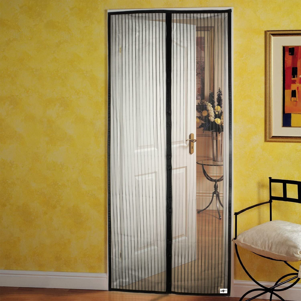Reusable magnetic door barrier for summer