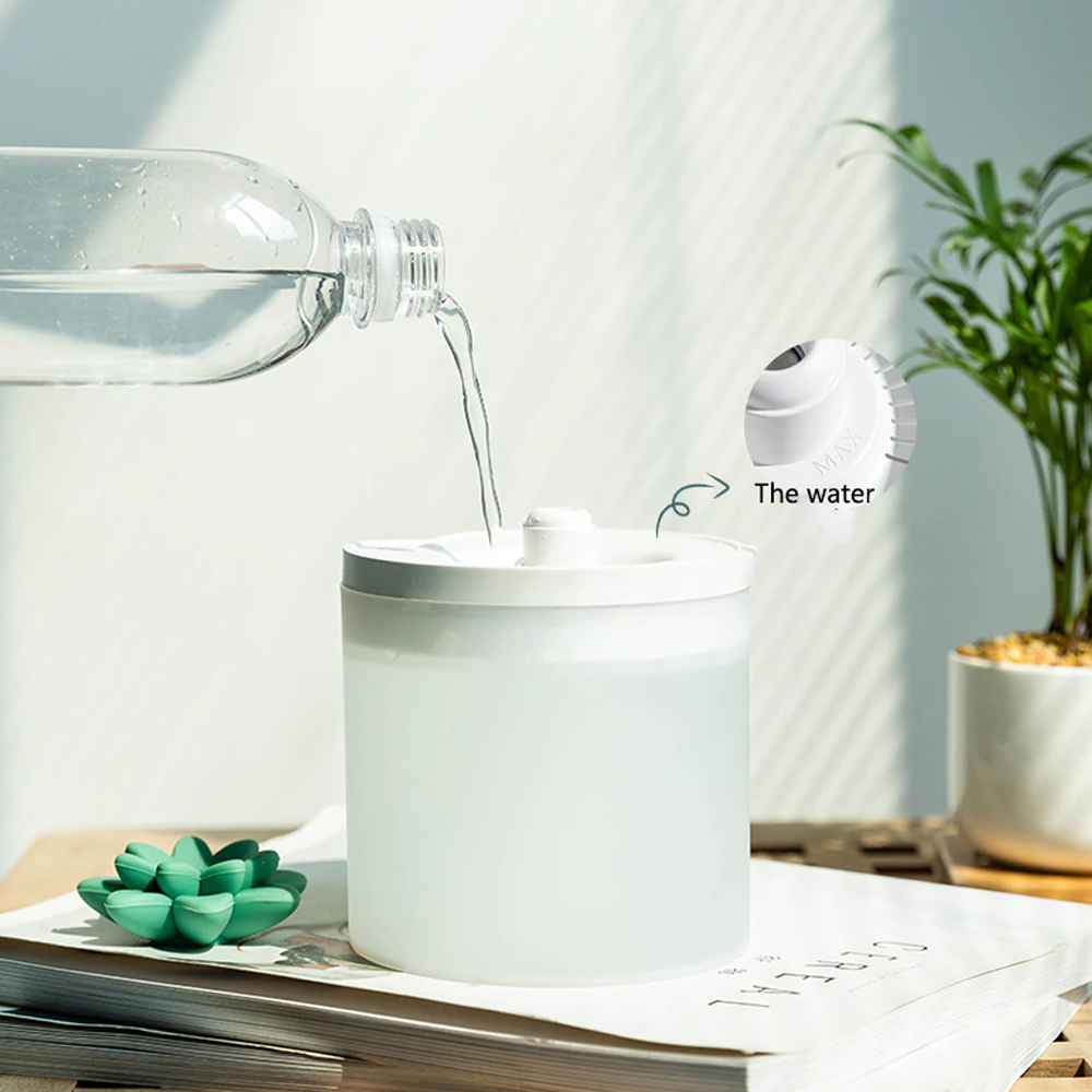 Stylish home decor humidifier with lotus design