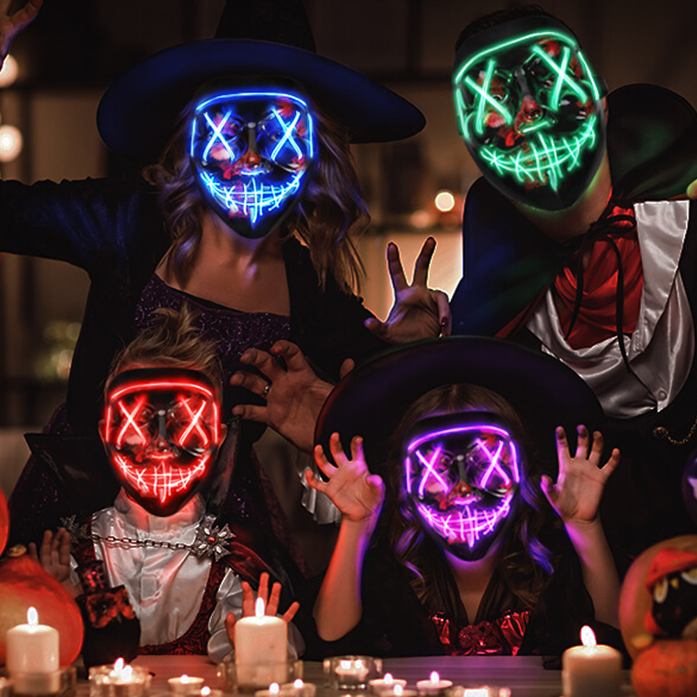 Spooky Light Up Anonymous Mask 2